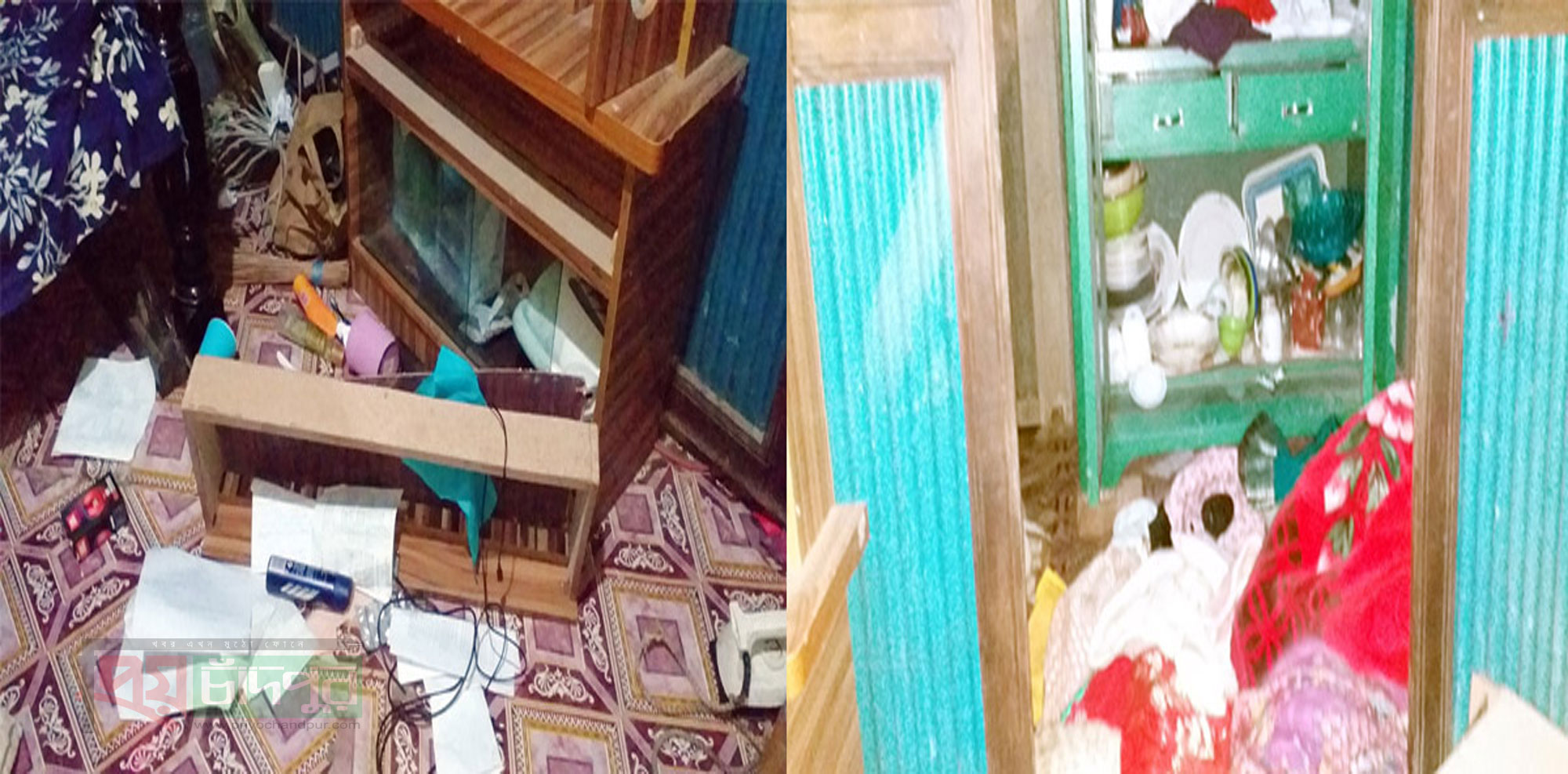 মতলব উত্তরে রায়েরকান্দিতে বাড়ি ঘরে হামলা ও লুটপাটের অভিযোগ