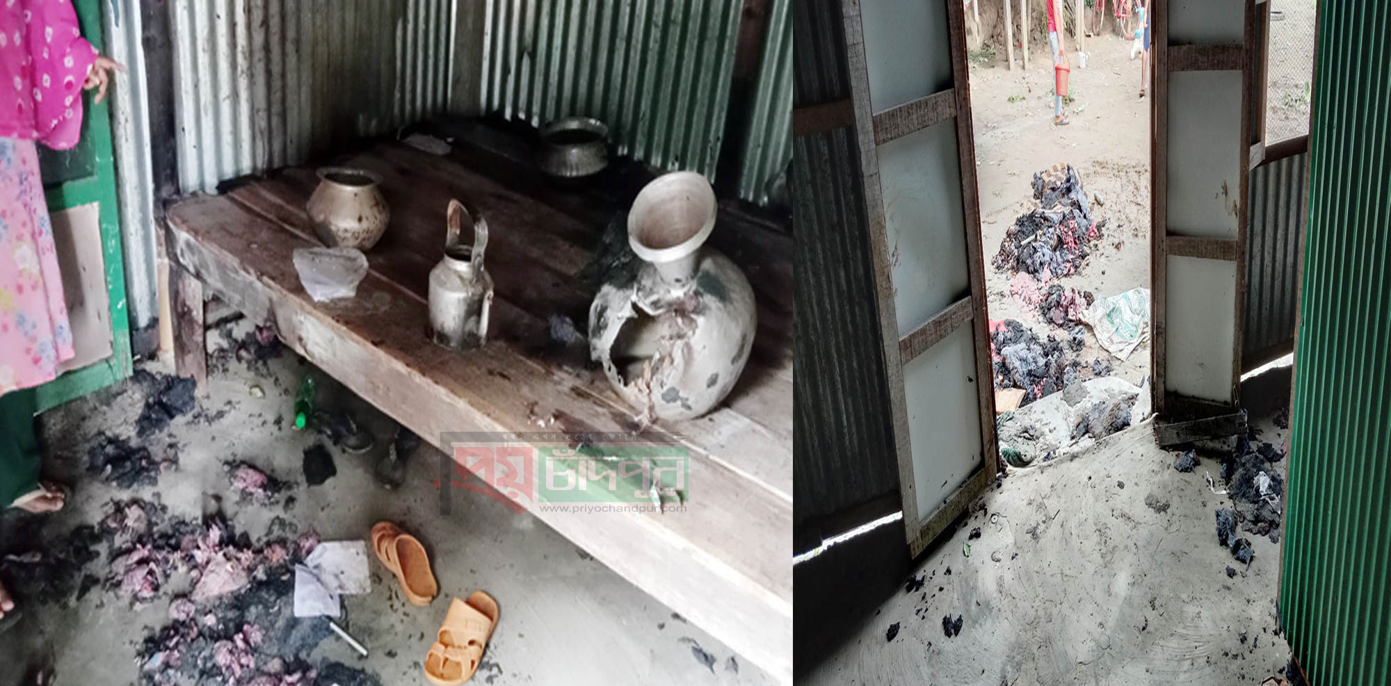মতলব উত্তরে পূর্ব শত্রুতায় বসত ঘরে আগুন লাগানোর অভিযোগ