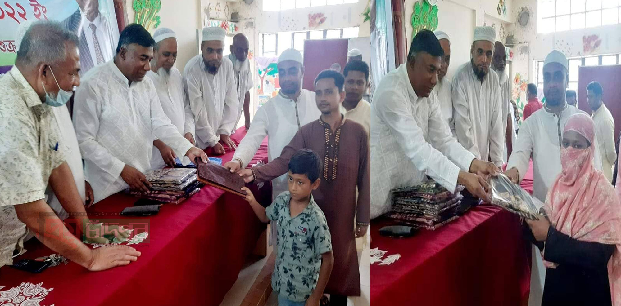 হাজীগঞ্জ-শাহরাস্তিতে প্রকৌশলী মোহাম্মদ হোসাইনের ঈদ বস্ত্র বিতরণ