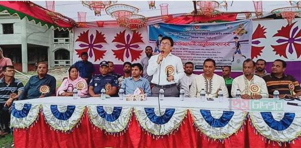 হাইমচরে বঙ্গবন্ধু জাতীয় গোল্ডকাপ ফুটবল টুর্নামেন্ট উদ্বোধন