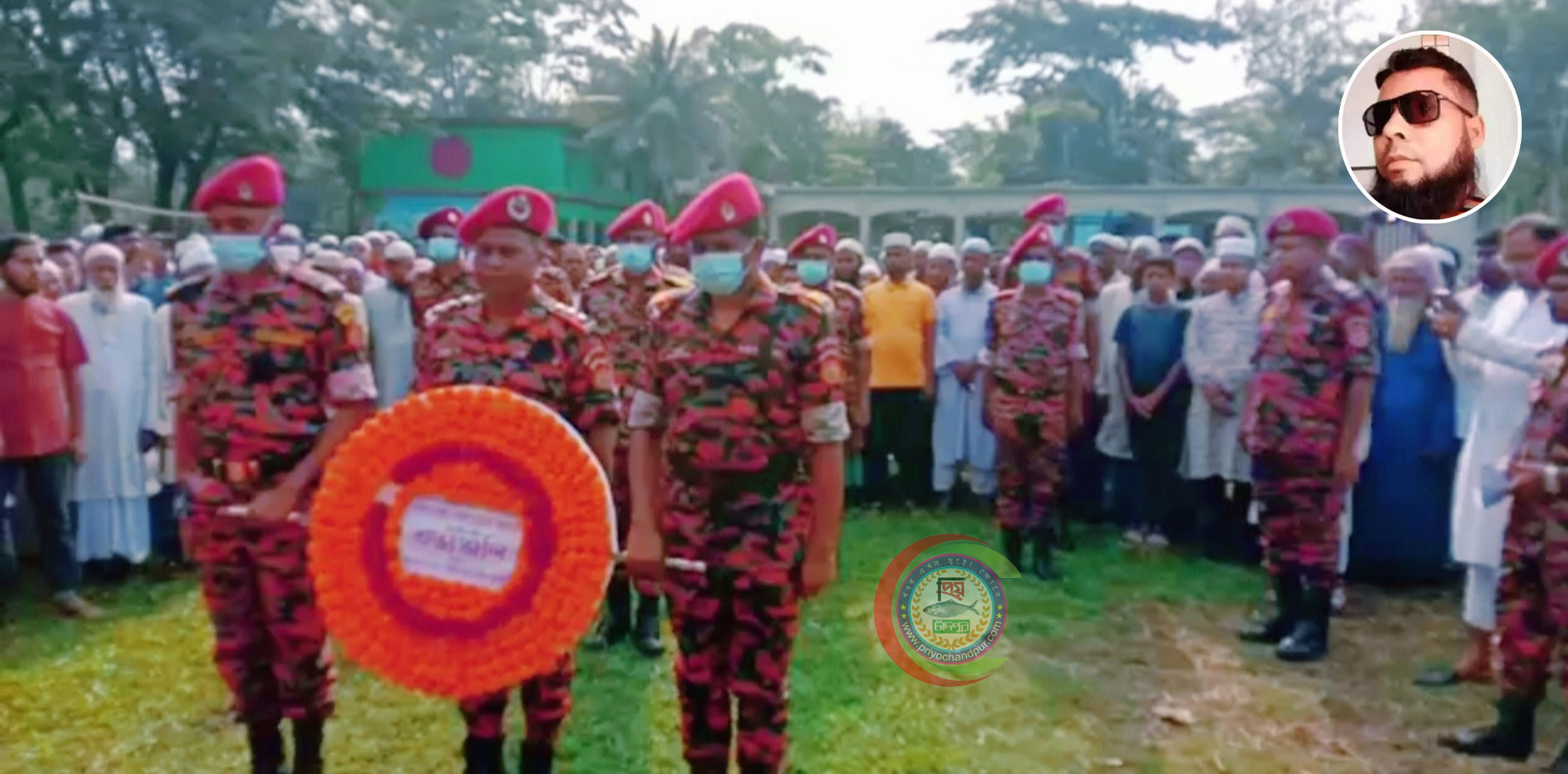 সীতাকুন্ডে নিহত ফায়ার লিডার কচুয়ার এমরান মজুমদারের দাফন সম্পন্ন