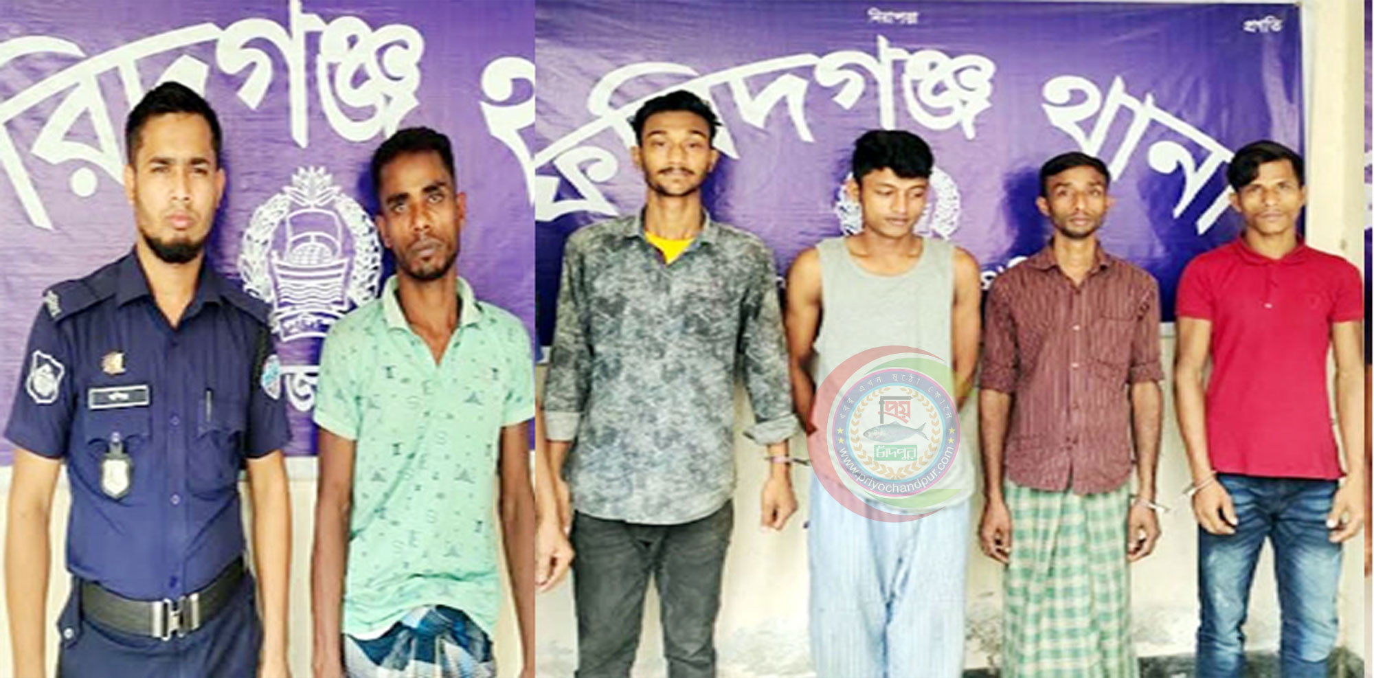 ফরিদগঞ্জে মাদকসহ বিভিন্ন মামলার ১০ আসামী গ্রেফতার