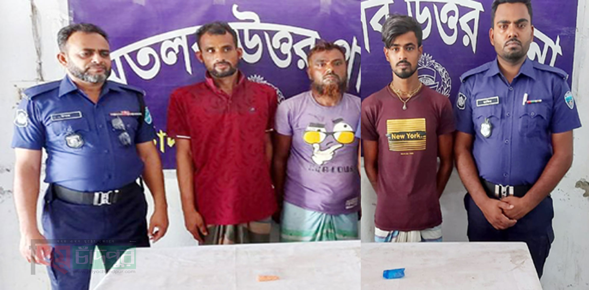 মতলব উত্তরে ইয়াবাসহ আটক ৩