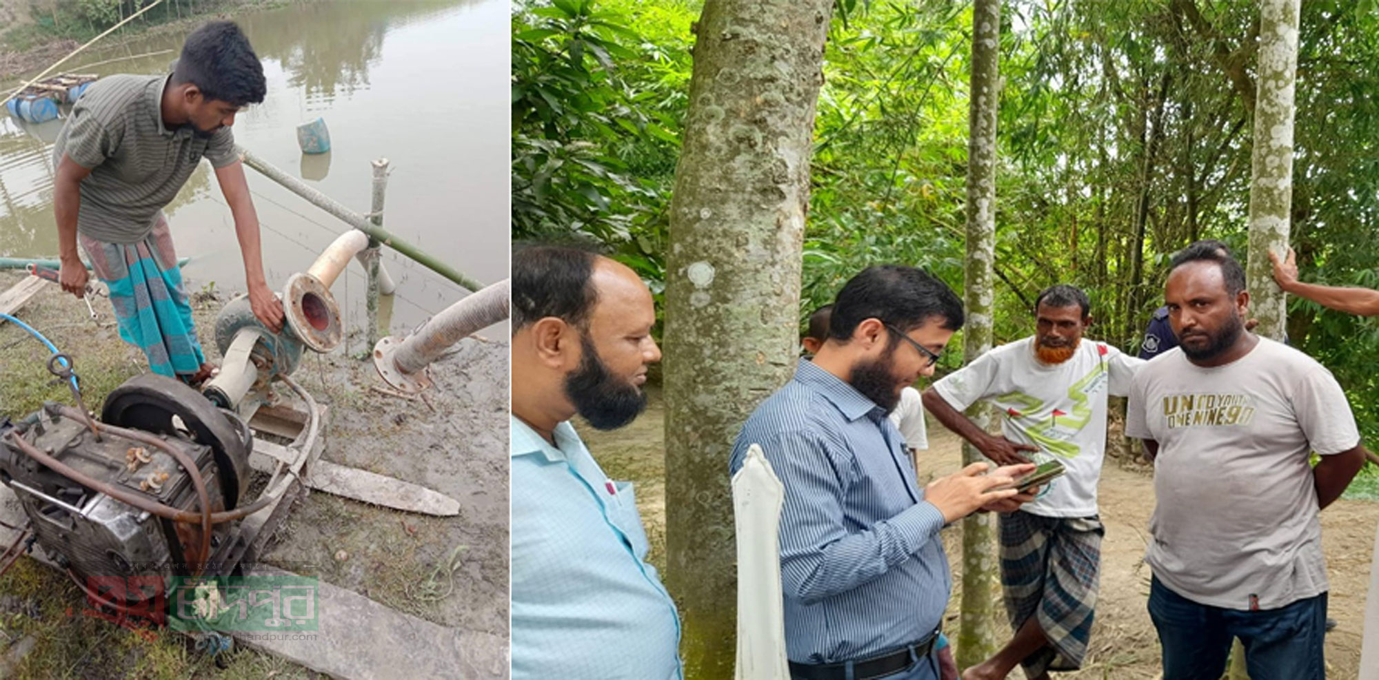 কচুয়ায় অবৈধভাবে ড্রেজার দিয়ে বালু উত্তোলন করায় জরিমানা