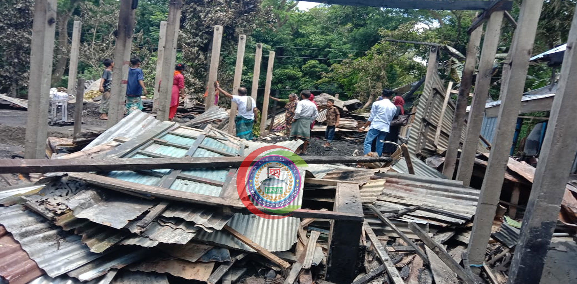 মতলব দক্ষিণে অগ্নিকান্ডে নয় ঘর পুড়ে ছাই