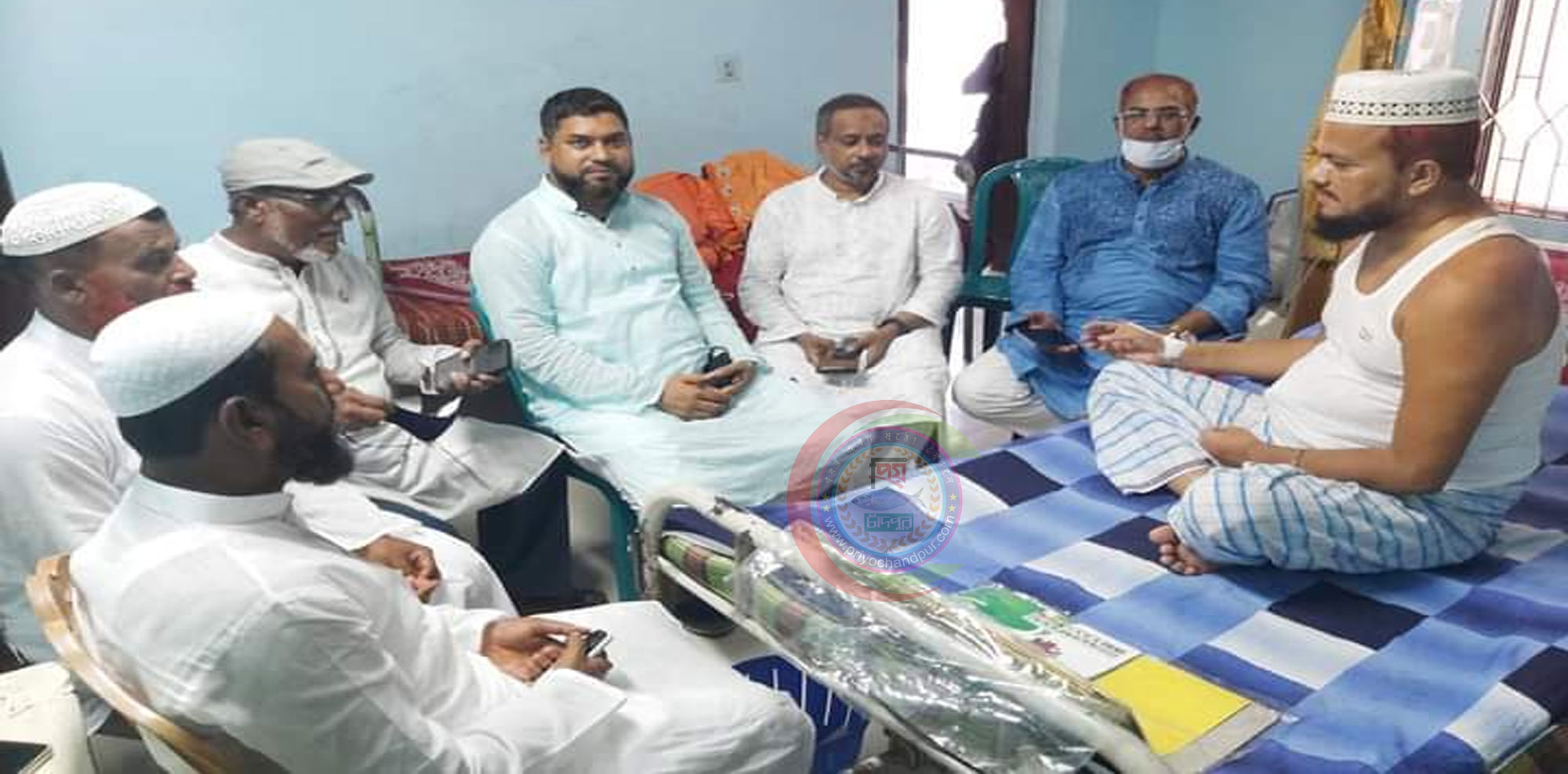 চান্দ্রা ইউপি চেয়ারম্যান কালু পাটওয়ারীর শয্যাপাশে ৬ চেয়ারম্যান