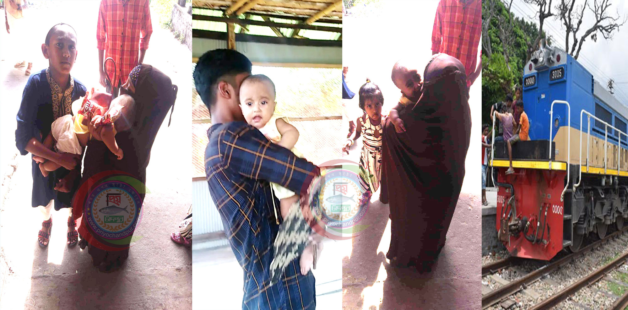 চাঁদপুরে পরিবার ছাড়াই ৩ শিশুকে নিয়ে সাগরিকা ট্রেনের স্টেশন অতিক্রম