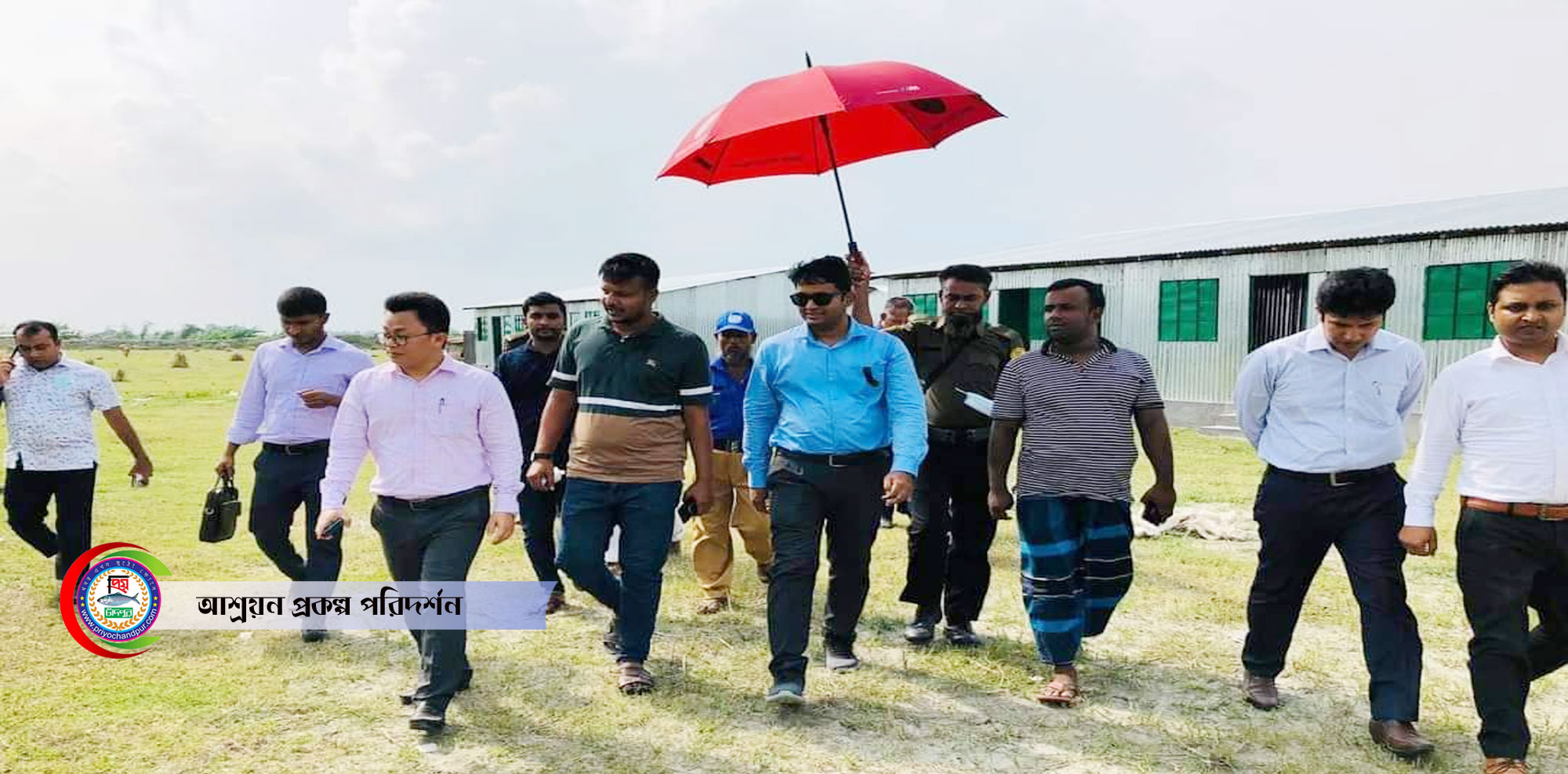 হাইমচরের চররাও কাশবন আশ্রয়ন প্রকল্প পরিদর্শনে জেলা প্রশাসক