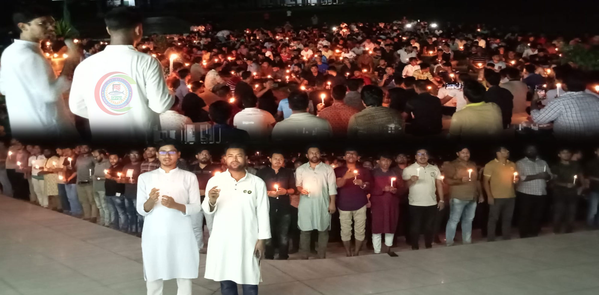 শোকাবহ আগস্টের শেষ প্রহরে বঙ্গবন্ধুর মুরালে জেলা ছাত্রলীগের মোমবাতি প্রজ্জ্বলন