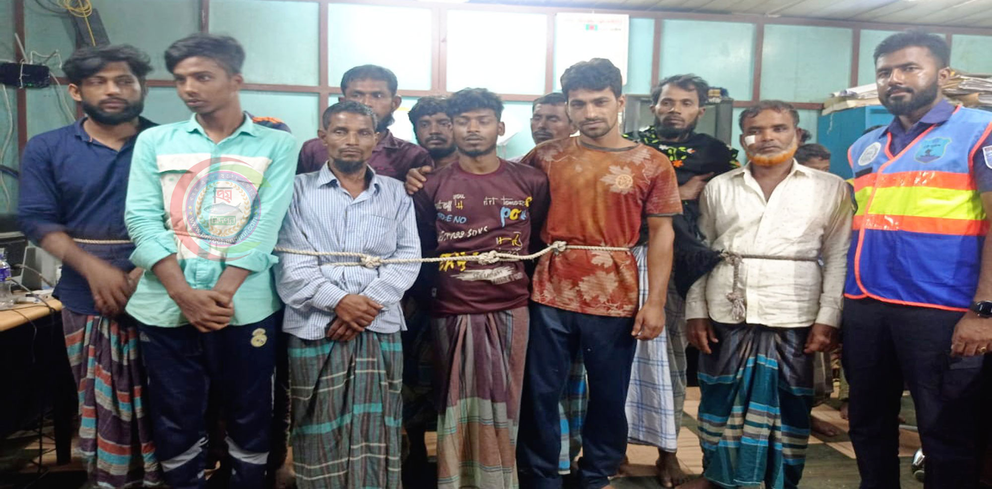 চাঁদপুরে ১৪জেলে আটক, ১১ জনের বিরুদ্ধে মামলা