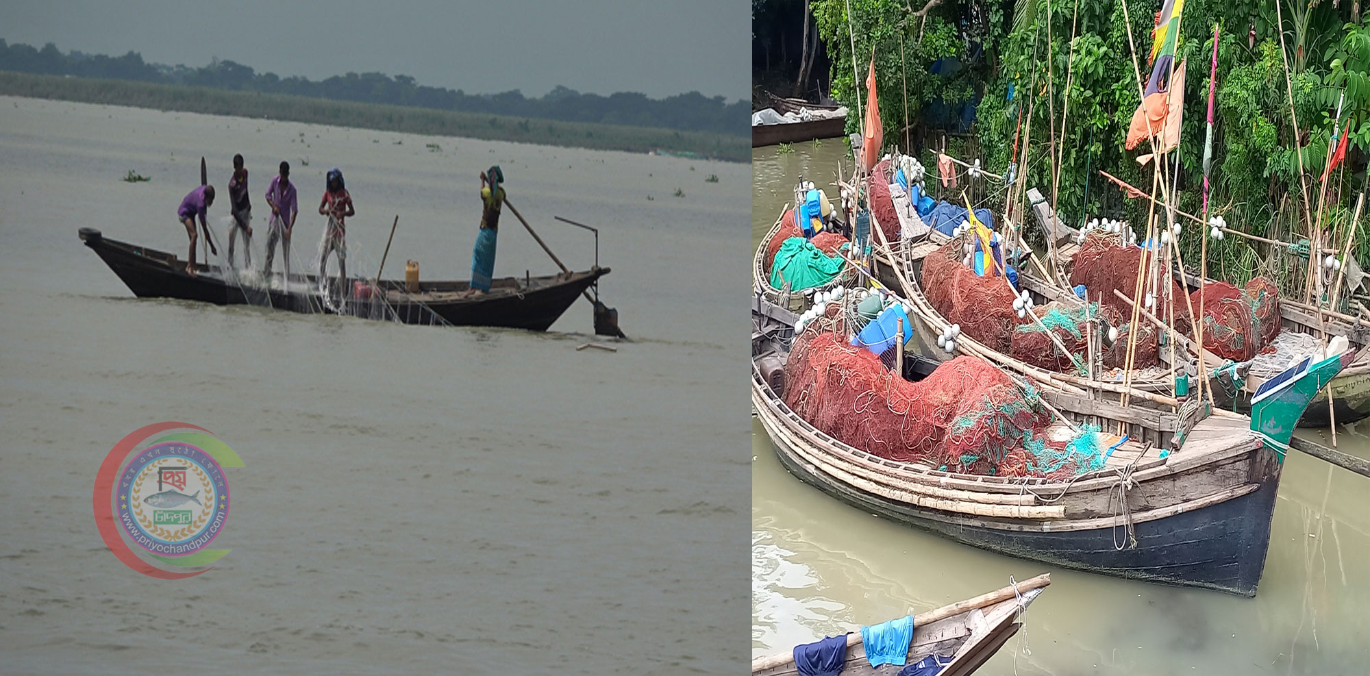 পদ্মা-মেঘনায় সাড়ে ৪ হাজার জেলে আটক; ৬১৫ জনের কারাদন্ড ও ১২৮ কোটি মিটার জাল জব্দ