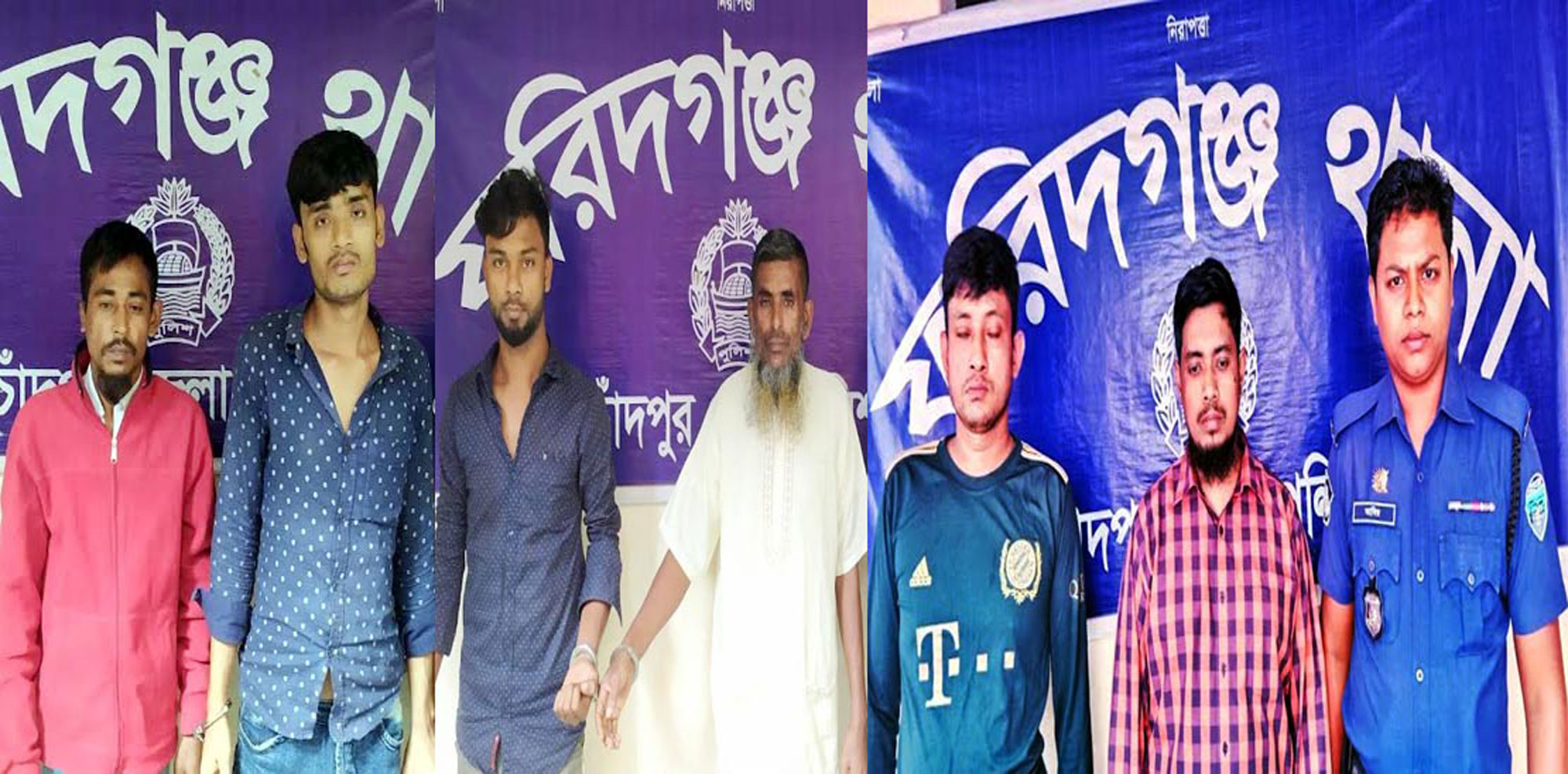 ফরিদগঞ্জে দুই চোরসহ আটক ৬