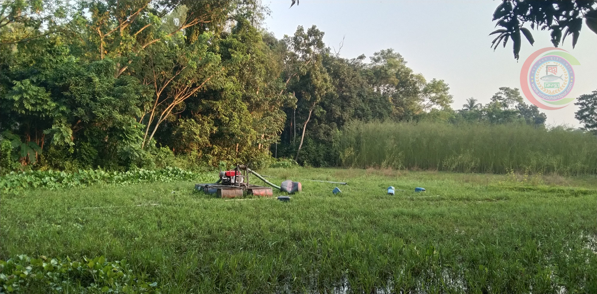 বালিয়ায় কৃষি জমিতে মিনি ড্রেজার বসিয়ে মাটি কাটার অভিযোগ