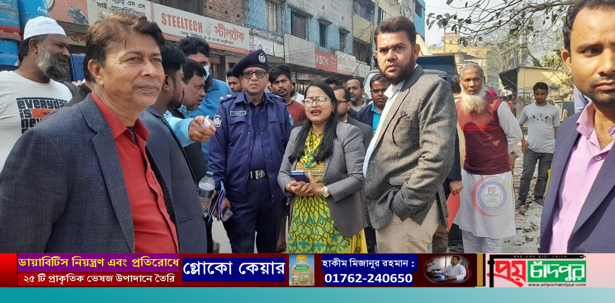 ফরিদগঞ্জে যানজট মুক্ত ও অবৈধ দখল মুক্ত করতে প্রশাসনের উচ্ছেদ অভিযান