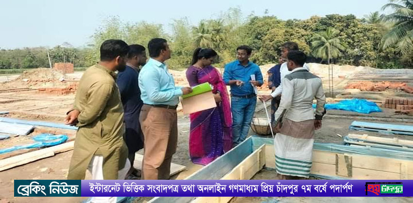 চাঁদপুর সদরের মৈশাদীতে এগিয়ে চলছে চতুর্থ ধাপের ৭০টি ঘর নির্মানের কাজ