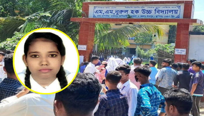 চাঁদপুরে বাবার লাশ বাড়িতে রেখে কাঁদতে কাঁদতে এসএসসি পরীক্ষা দিল ফেরদৌসী আক্তার জুঁহি