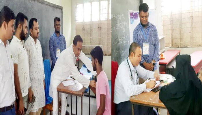 ইসলামপুর যুব স্পোর্টস ক্লাব ও সাইরেনের উদ্যোগে ফ্রি মেডিকেল ক্যাম্প