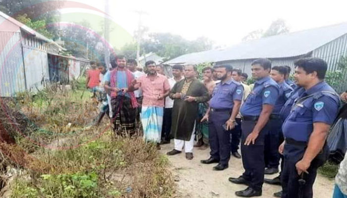 মতলব উত্তরে বাহেরচরে পুলিশ ফাঁড়ির স্থান পরিদর্শনে ওসি মো. মহিউদ্দিন