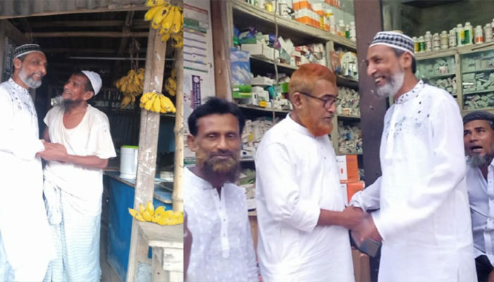 শাহমাহমুদপুরে দলীয় নেতাকর্মী ও সাধারণ মানুষের সাথে কামাল হাজীর ঈদ শুভেচ্ছা বিনিময়