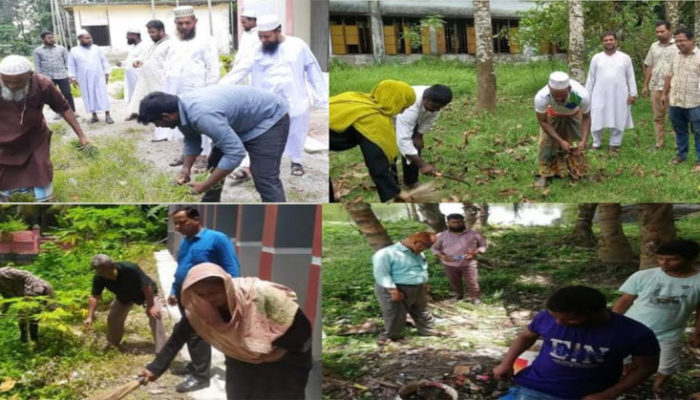 ডেঙ্গু প্রতিরোধে শাহতলীতে শিক্ষা প্রতিষ্ঠানে পরিস্কার পরিচ্ছন্নতা অভিযান