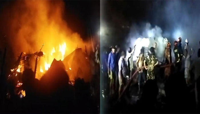 মহামায়ায় মার্কেট পুড়ে ৩৫ লক্ষাধিক টাকার ক্ষয়ক্ষতি