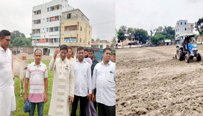 প্রাণ ফিরে পাচ্ছে ছেংগারচর খেলার মাঠ