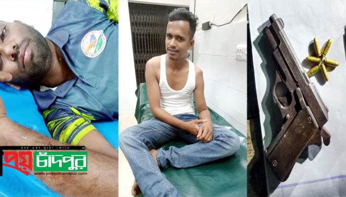 মতলব উত্তরে রুহিতারপাড় জলাশয়ের বালু উত্তোলন নিয়ে সংঘর্ষ ॥ ৬ রাউন্ড গুলিসহ পিস্তল জব্দ