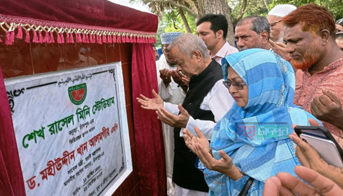কচুয়ায় শেখ রাসেল স্টেডিয়ামের ভিত্তিপ্রস্থর স্থাপন