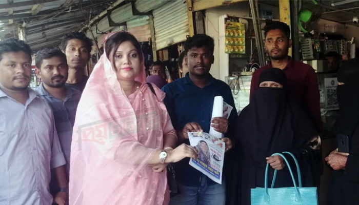 ফরিদগঞ্জে মনোনয়ন প্রত্যাশী অ্যাড. নাজমুন নাহার অনির গণসংযোগ