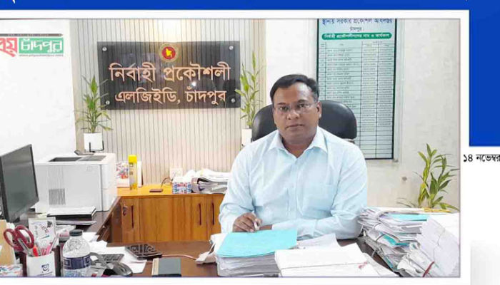 নির্বাহী প্রকৌশলীর তত্ত্বাবধানে চাঁদপুরে ৫২ কোটি টাকা ব্যায়ে উল্লেখযোগ্য নির্মাণ কাজ সম্পন্ন