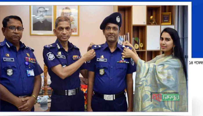 পুলিশ সুপার র‌্যাঙ্ক ব্যাজ পড়লেন আবু ইউছুফ