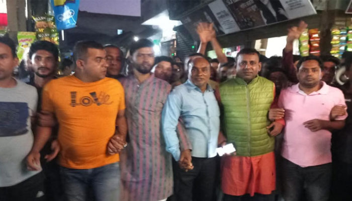 মতলব দক্ষিণে নারায়ণপুর পৌর যুবলীগের আনন্দ মিছিল