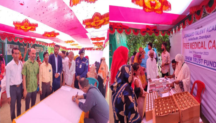 মতলবে স্ট্যান্ডার্ড ট্যালেন্ট একাডেমিতে ফ্রী মেডিকেল ক্যাম্প সফলভাবে সম্পন্ন