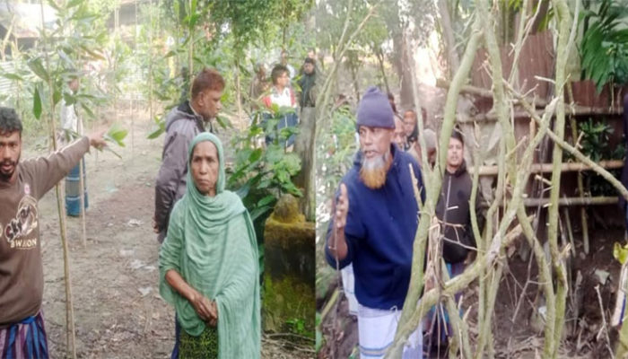 মতলব উত্তরে চলাচলের রাস্তা বন্ধ করে আপন ভাইসহ কয়েক পরিবার অবরুদ্ধ