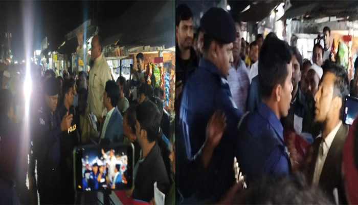 শাহরাস্তিতে নির্বাচন বর্জনের দাবিতে পুলিশী বাঁধায় বিএনপি’র গণসংযোগ পন্ড