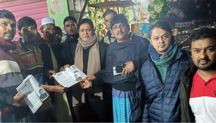 জহিরাবাদে নৌকার পক্ষে দিনব্যাপী প্রচারণা ও লিফলেট বিতরণ