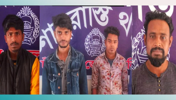 শাহরাস্তিতে সিএনজি থ্রী হুইলার চোর ও সাজাপ্রাপ্ত আসামিসহ ৪ জন আটক