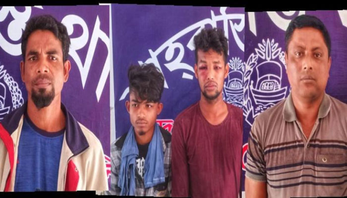 শাহরাস্তিতে চোরাই চক্রের ২ সদস্য সহ অন্যান্য মামলায় অভিযুক্ত ৪ আসামি আটক