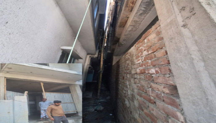 চাঁদপুরের গুয়াখোলায় পৌরসভার নিষেধাজ্ঞা অমান্য করে বহুতল ভবন ‌নির্মাণ