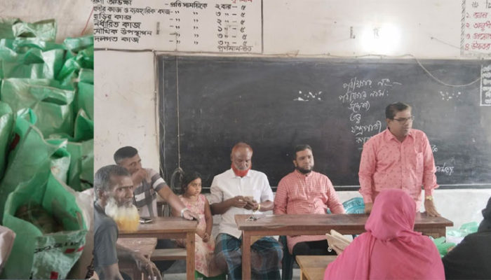 তাঁতী লীগের কেন্দ্রীয় নেতা হেলাল উদ্দিন মোল্লার ইফতার সামগ্রী বিতরণ