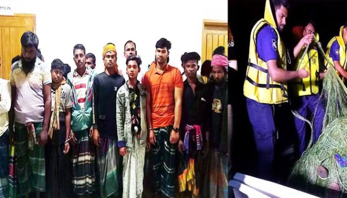 মতলব উত্তরে জাটকা ধরায় ২১ জেলে আটক, ২ জনের কারাদণ্ড