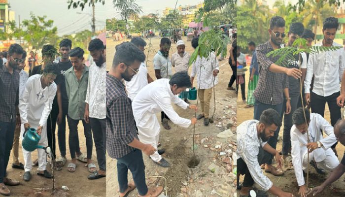 চাঁদপুর পৌর ছাত্রলীগ নেতা আরাফাত সানি’র উদ্যোগে বৃক্ষ রোপন