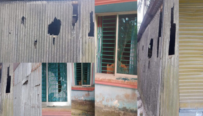 ছেংগারচর পৌরসভার মান্নান কাউন্সিলরের বাড়ি ও কার্যালয় ভাঙচুর