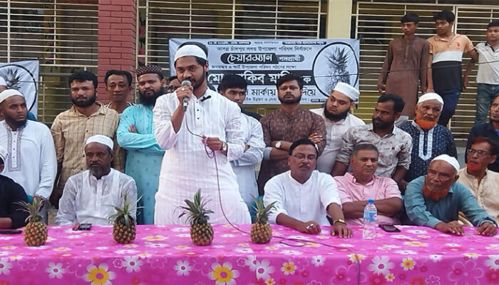 চাঁদপুরের আশিকাটিতে আনারস প্রতীকের চেয়ারম্যান প্রার্থী রাকিব মাঝির উঠান বৈঠক