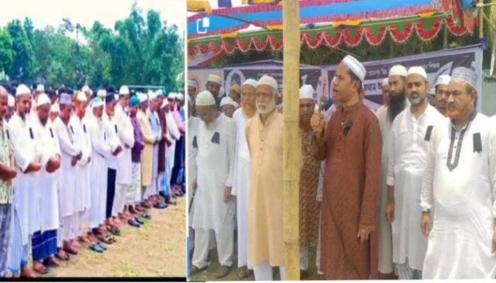 দশানী মোহনপুর উচ্চ বিদ্যালয়ের প্রধান শিক্ষকের জানাজা শেষে দাফন