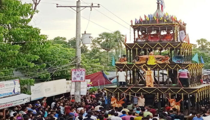 লাখো ভক্তের সমাগমে সাচারে জগন্নাথ দেবের রথযাত্রা উৎসব