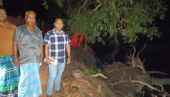 মতলব উত্তরে ক্ষতিগ্রস্ত এইচবিবি রাস্তা পরিদর্শনে পিআইও