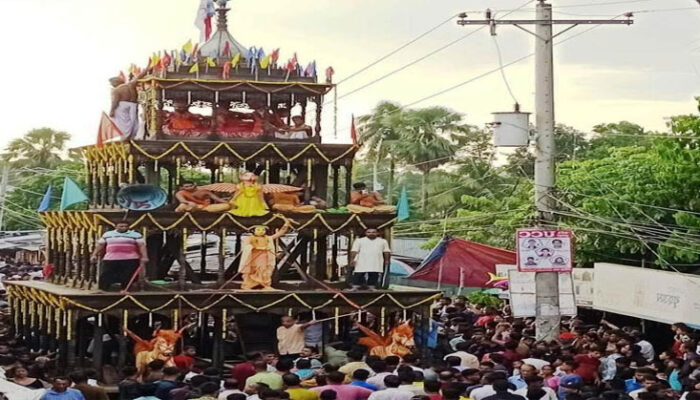উল্টো রথযাত্রার মধ্যদিয়ে শেষ হলো সাচার জগন্নাথ দেবের রথযাত্রা উৎসব