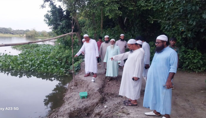 বাগাদী ইউনিয়নে ডাকাতিয়া নদী ভাঙ্গন এলাকা পরিদর্শনে ইসলামী আন্দোলনের নেতৃবৃন্দ