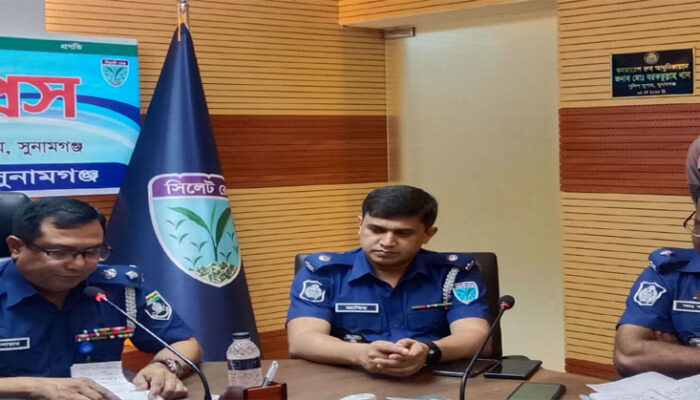 সুনামগঞ্জে সাংবাদিকদের সাথে পুলিশ সুপারের মতবিনিময়